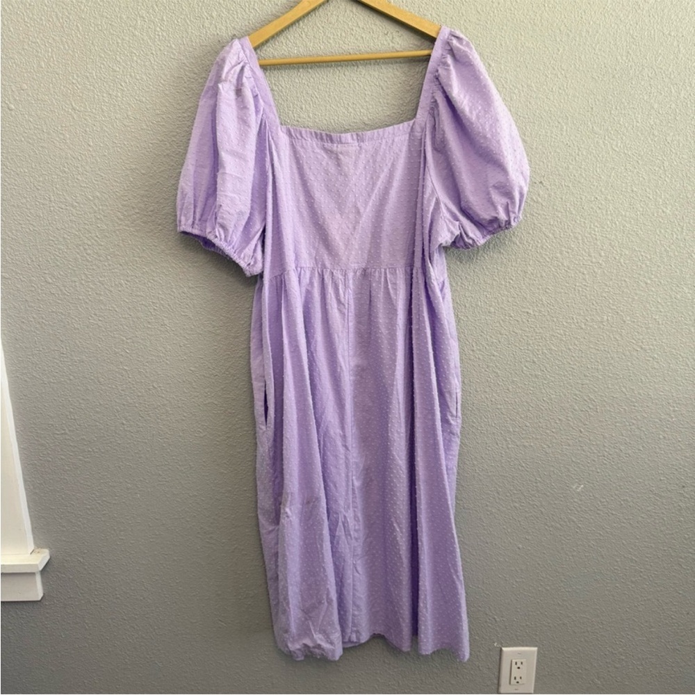 a new day Lilac Puff Sleeve Midi Dress